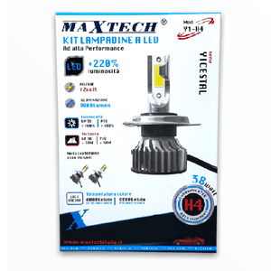 Maxtech-kit Lampadine A Led Auto H4 38w Luce Fredda 6000k 12v 9000 Lumen Maxtech Y1-h4 -
