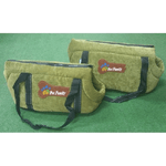 Trade Shop Traesio-set 2 Pz. Verde Borse Travel Vellutino Trasportino Cane Gatto Crescita S M 38x22x22 - 44x27x26 Pet Family -