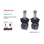 Maxtech-coppia Lampadine Led H4 Auto Luce Bianca 6500k 12000lm Attacco 40w Maxtech T2-h4 -