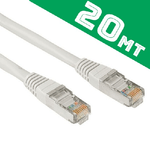 Trade Shop Traesio-cavo Di Rete Ethernet Lan Rj45 20 Metri Cat5 Bobina Già Cablato E Testato -