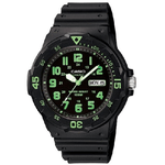 Casio-orologio Da Polso Casio Mrw-200h-3bvef Analogico Uomo Sportivo Nero Verde -