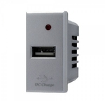 Trade Shop Traesio-modulo Caricatore Presa Usb 5v 2,1a Grigio Compatibile Bticino Axolute -