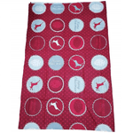 Trade Shop Traesio-tovaglia 6 Persone Rosso Renna Pois Christmas Tavola Natale 130x170cm Natalizia -