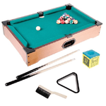 Trade Shop Traesio-mini Biliardo Da Tavolo Gioco In Legno Con 2 Stecche Palle Gesso E Triangolo -