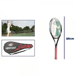 Trade Shop Traesio-racchetta Da Tennis 69cm Rossa Nera Resistente Allenamento Borsa Trasporto 06039 -