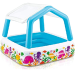 Trade Shop Traesio-piscina Acquario Parasole Rimovibile Multicolore Gonfiabile 157x157x122cm 57470 -