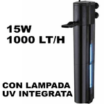 Trade Shop Traesio-filtro Interno Per Acquario Acquari Acqua Pesci 15 W 1000 L/h Wp-1510f Uv -