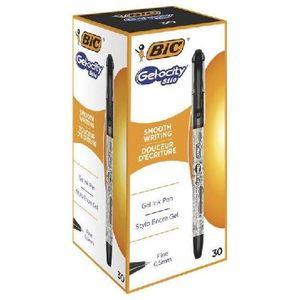 BIC CEL1010266 penna gel Penna in gel con cappuccio Fine Nero 30 pz