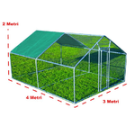 Gabbia per animali da esterno - Recinto per Polli 3 x 4m x 2m H - 12 mq