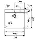 Franke-Maris-MRX-210-50-TL-Lavello-ad-incasso-Rettangolare-Acciaio-inossidabile