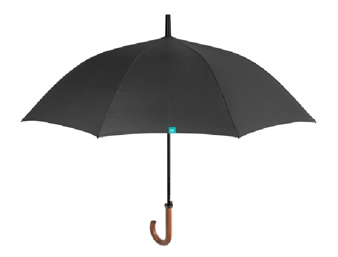 Perletti S.p.a. OMBRELLO PERLETTI DA UOMO NERO GOLF 69/8 AUTOMATICO CON IMPUGNATURA IN LEGNO D.20 cm - 26350