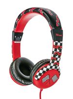 Trust-Spila-Kids---Car-Cuffie-Cablato-A-Padiglione-MUSICA-Nero-Rosso