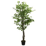 vidaXL Albero di Ficus Artificiale 1260 Foglie 200 cm Verde