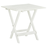 Tavolo da Bistrot Bianco 46x46x47cm in Legno Massello di Acacia