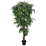 Albero Mango Artificiale 1050 Foglie 200 cm Verde