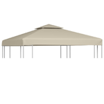 Telo di Ricambio per Gazebo 310g/m² Beige 3x3m