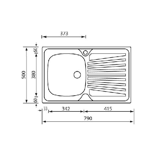 CM-Mondial-79-x-50-1V-Lavello-ad-incasso-Rettangolare-Acciaio-inossidabile