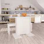 vidaXL Tavolo da Pranzo Bianco 110x60x75 cm in Legno ingegnerizzato