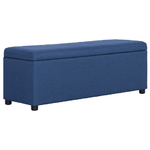 vidaXL Panca con Vano Portaoggetti 116 cm Blu in Poliestere