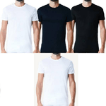 Trade Shop Traesio-maglia Da Uomo Intima Manica Corta A Girocollo Taglia Xxl 100% Cotone Colore - Bianco