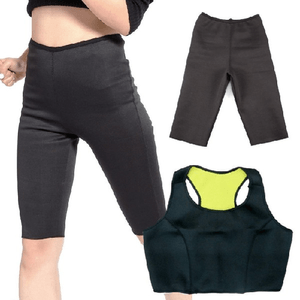 Trade Shop Traesio-top E Pantalone Fitness Hot Shapers Palestra Neotex Pancia Piatta Perdi Peso Tg. -    Xxxl