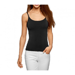 Trade Shop Traesio-canotta Donna Modellante Bretelle Sottile Casual Chic 2 Colori Linea Basic - Nero   Xl