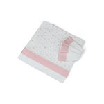 Baby Idea Set Lenzuolino 3 Pezzi Stelline Rosa