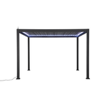 Pergola Bioclimatica 3x4 mt in Alluminio Motorizzata Luce Led