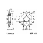 Jt JTF314.16RB Pignone 314 Z16Rb ammortizzato