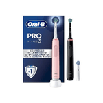 Braun Oral-B PRO 3 3900 Duopack Spazzolino Elettrico Nero-Rosa Edition