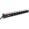 Intellinet-713986-unita-di-distribuzione-dell-energia--PDU--8-presa-e--AC-1U-Alluminio-Nero