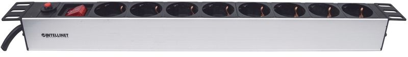 Intellinet-713986-unita-di-distribuzione-dell-energia--PDU--8-presa-e--AC-1U-Alluminio-Nero