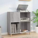 Mobile Porta Dischi Grigio Sonoma 84,5x38x89 Legno ingegnerizzato