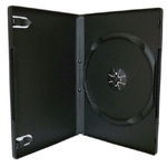 Trade Shop Traesio-set 5 Custodie Custodia Singole Nero Per Cd Dvd Dvr Plastica Con Pattina Esterna -