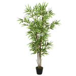 Albero Bambù Artificiale 1288 Foglie 180 cm Verde