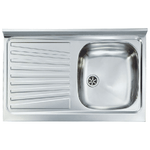 Cm Lavello Inox X Mobile 1 Vasca 90X50 Sx