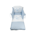 Baby Idea Piumone con Kit Lenzuolino Little Stelle Azzurro