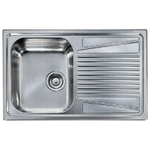 ELLECI Lavello Inox River 300 79X50 1 Vasca con gocciolatoio Dx Antigraffio Sacco