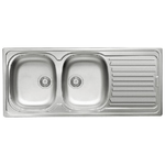 Elleci LIO500SACDX Osaka 500 Lavello Inox gocciolatoio sinistro 2 Vasche 116 cm Satinato cartone