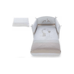 Pali Set Letto 3 Pezzi Sfilabile Bianco-Tortora Collezione Savana