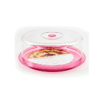 Cosmoplast Copritorta per Forno a Microonde in Plastica 32 cm rosa