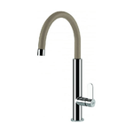 Elleci Dove MGKDOV43 Miscelatore monocomando con canna girevole Granitek Acciaio-Tortora