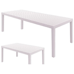 Brixo Tavolo in Resina Indo Bianco 150-220x90cm