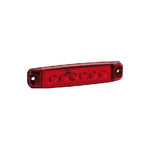 Lampa Set 20 pz, luce ingombro a 6 Led, montaggio in superficie, 12-24V - Rosso