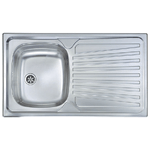 Cm Lavello Inox 1 Vasca 86X50 Incasso Dx