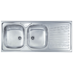 Cm Lavello Inox 2 Vasche 116X50 Incasso Dx