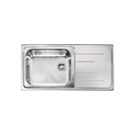 Lavello COMO  100X50 1 vasca destra + gocciolatoio ACCIAIO INOX