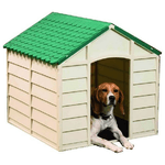 Casette per Cani Dog-Kennel Polipropilene Medium Bianco-Verde 71x71x68H