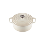 Le Creuset Cocotte Rotonda Evolution in Ghisa Vetrificata con Coperchio 22cm Meringue