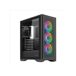 Case Mid-Tower No Psu Utopia F502 1U3 2U2 3*Fanargb Vetro Bk